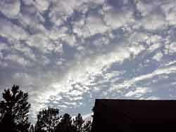 Silver clouds at sunset.