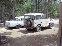 Rear view of the cars.